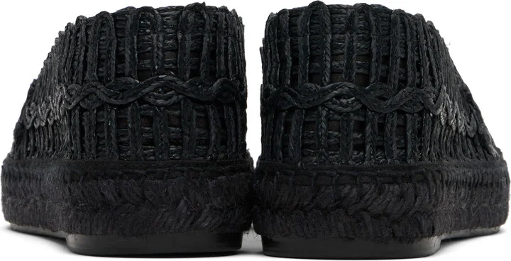 Weekend Max Mara Black Raffia-Effect Espadrilles - Image 2