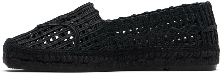 Weekend Max Mara Black Raffia-Effect Espadrilles - Image 3