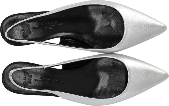 Weekend Max Mara Gallico Silver Slingback Pumps - Image 5