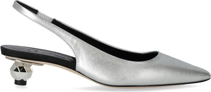 Weekend Max Mara Gallico Silver Slingback Pumps