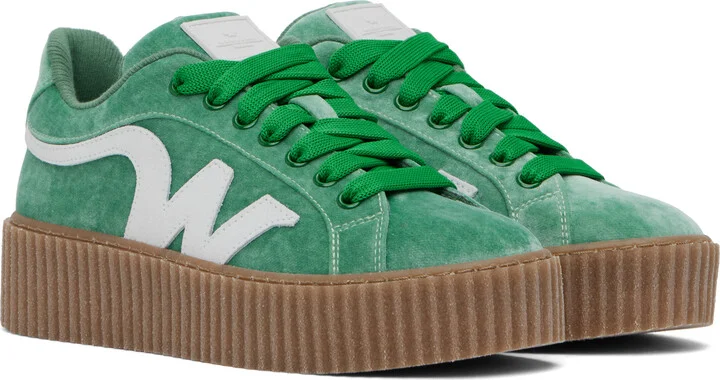 Weekend Max Mara Green Dedalo Sneakers - Image 4