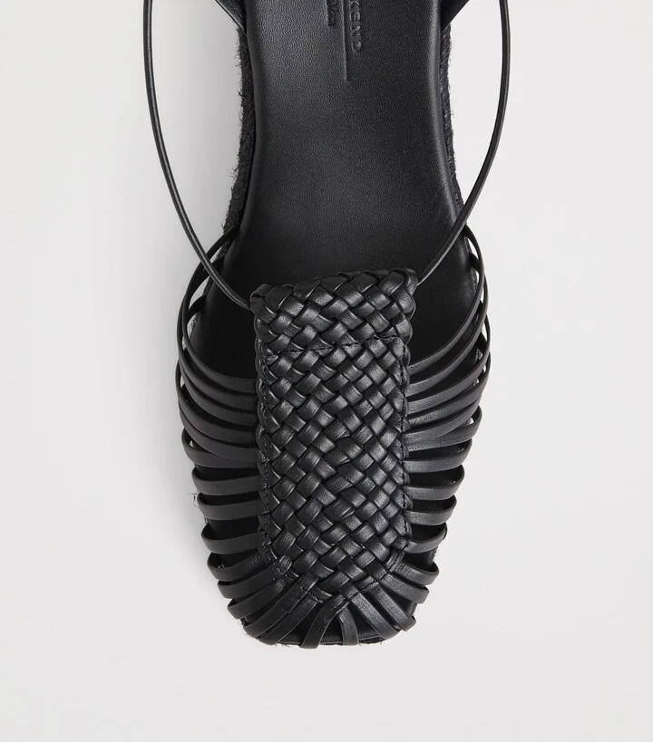 Weekend Max Mara Leather Wedge Sandals 60 - Image 5
