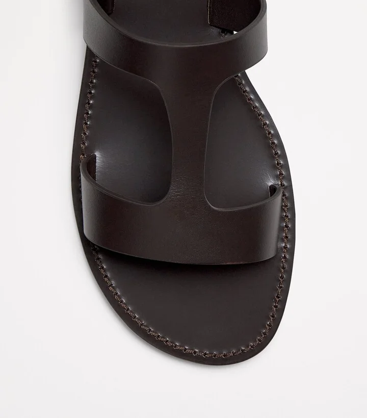 Weekend Max Mara Leather Wrap-Around Sandals - Image 5