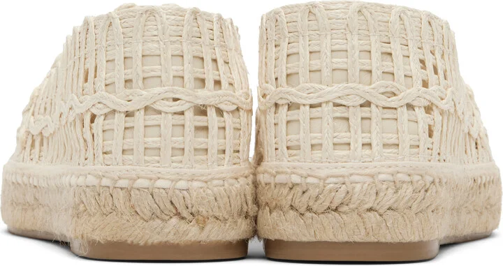Weekend Max Mara Off-White Raffia-Effect Espadrilles - Image 2