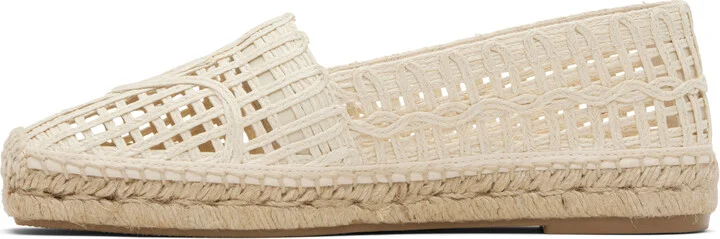 Weekend Max Mara Off-White Raffia-Effect Espadrilles - Image 3