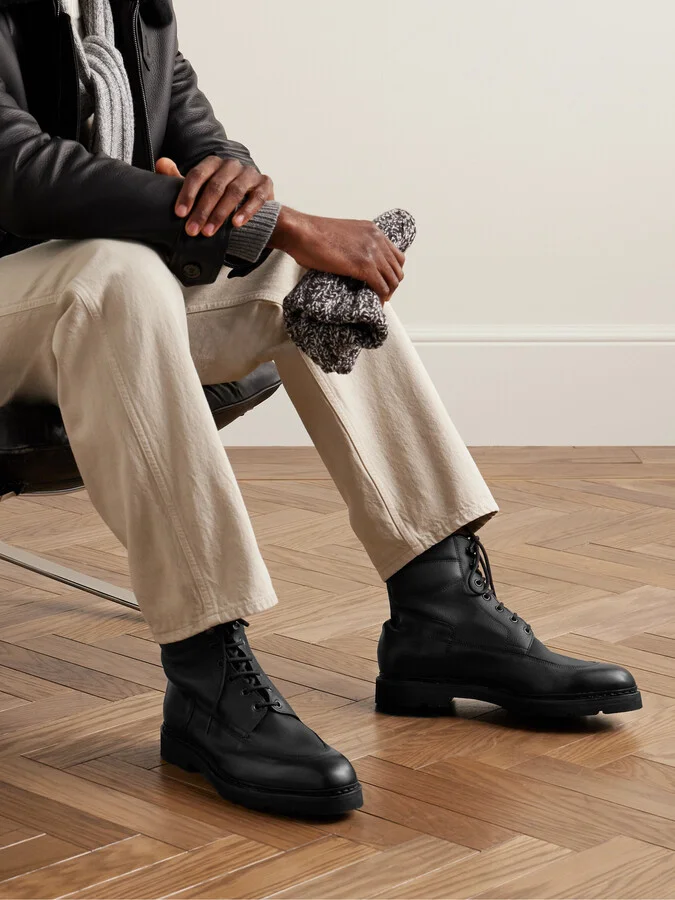 Weekend Panelled Leather Boots - Image 2