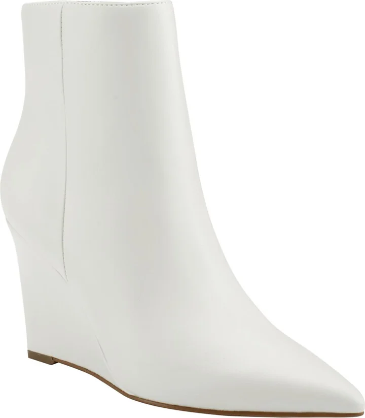 Wendel 2 Womens Faux Leather Wedge Ankle Boots