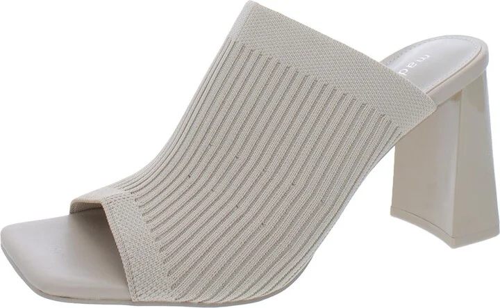 Wendi Womens Faux Leather Square Toe Mules