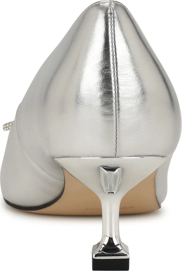 Wendon Pointed Cap Toe Kitten Heel Pump - Image 6