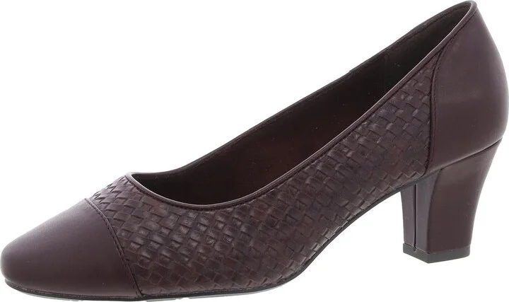 Wes Womens Faux Leather Cushiond Pumps