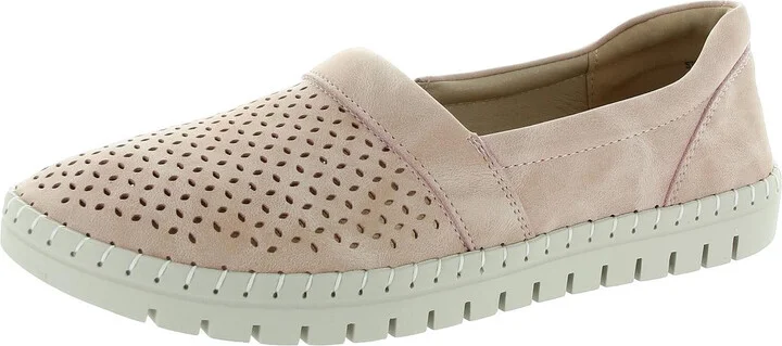 Wesleigh Womens Faux Leather Slip-On Slip-On Sneakers