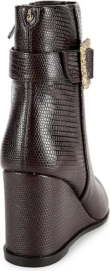 Weslie Point Toe Wedge Ankle Boots - Image 3