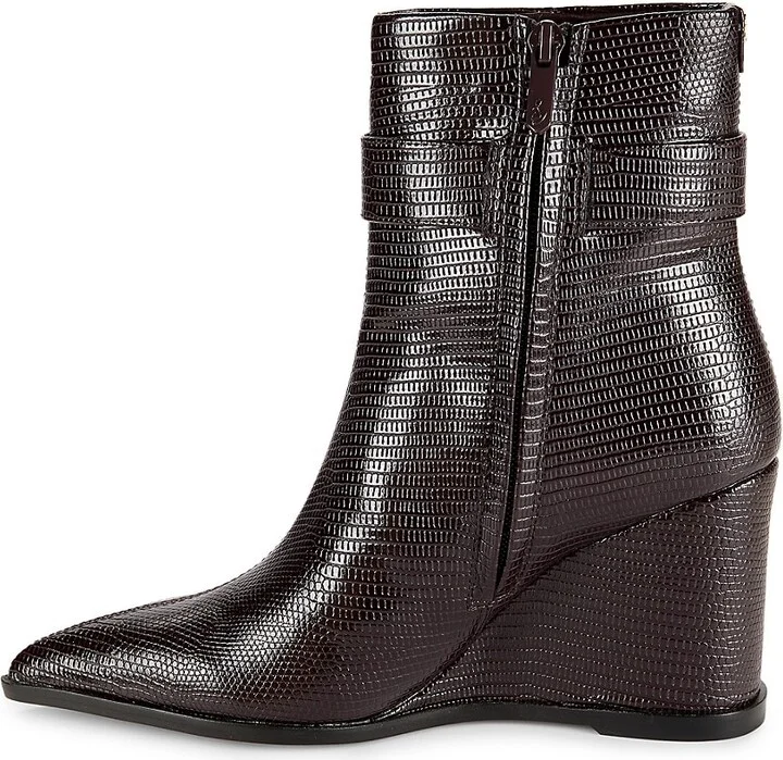 Weslie Point Toe Wedge Ankle Boots - Image 4