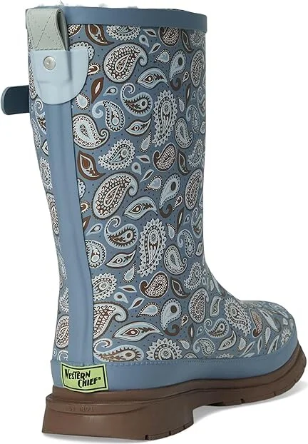 Western Chief Faux Fur Mid Rain Boot Women's Rain Boots Bandana : 7 M, Synthetic - Image 4