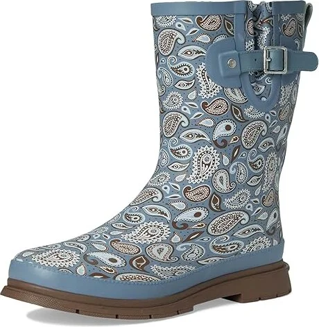 Western Chief Faux Fur Mid Rain Boot Women's Rain Boots Bandana : 7 M, Synthetic - Image 5