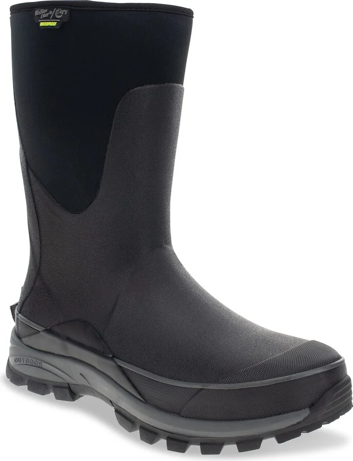 Western Chief Men's Neoprene Mid Height Waterproof Boot with Memory Foam Insole Calf