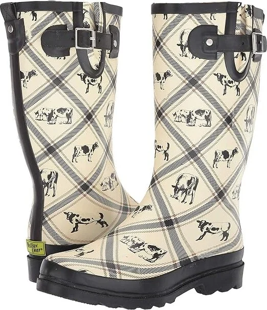 Western Chief Printed Tall Rain Boot Women's Rain Boots Country Cows : 6 M, Rubber