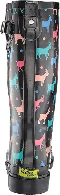 Western Chief Printed Tall Rain Boot Women's Rain Boots Dotty Goat : 6 M, Rubber - Image 5