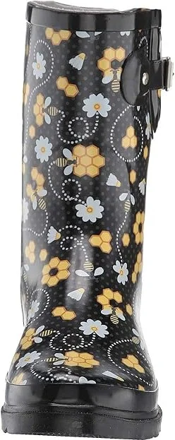 Western Chief Waterproof Mid Rain Boot Women's Rain Boots Bloom Bees : 6 M, Rubber - Image 6