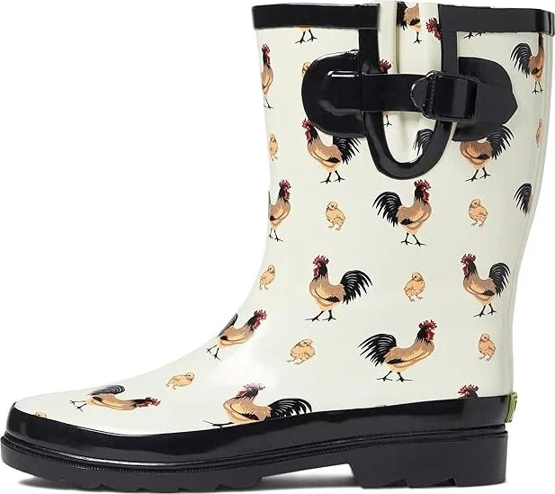 Western Chief Waterproof Mid Rain Boot Women's Rain Boots Chicken Roost : 6 M, Rubber - Image 5