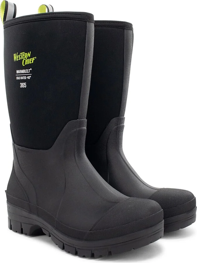 Western Chief Women's 365 Neoprene Rain Boots for Women - 100% Waterproof Rubber Boots for Women with Anti-Slip Outsole - Cold-Rated Muck Boots for Women for All-Weather Protection