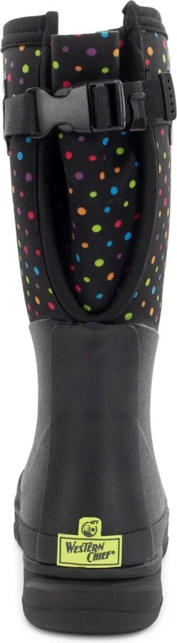 Western Chief Womens Ditsy Dot Faux Fur Neoprene Wide Calf Cold Weather Boot - Image 2