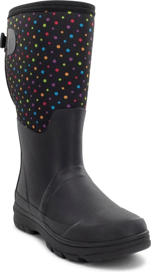 Western Chief Womens Ditsy Dot Faux Fur Neoprene Wide Calf Cold Weather Boot - Image 3