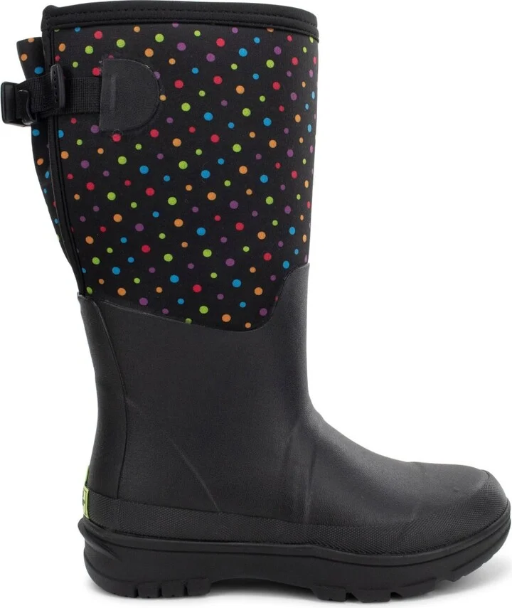 Western Chief Womens Ditsy Dot Faux Fur Neoprene Wide Calf Cold Weather Boot