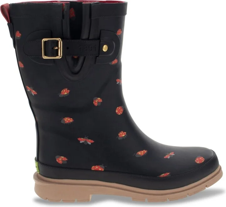 Western Chief Women's Lucky Ladybug Mid Rain Boot
