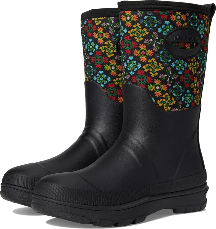 Western Chief Women's Neoprene Mid Height Boot Jewel Black 6 Medium