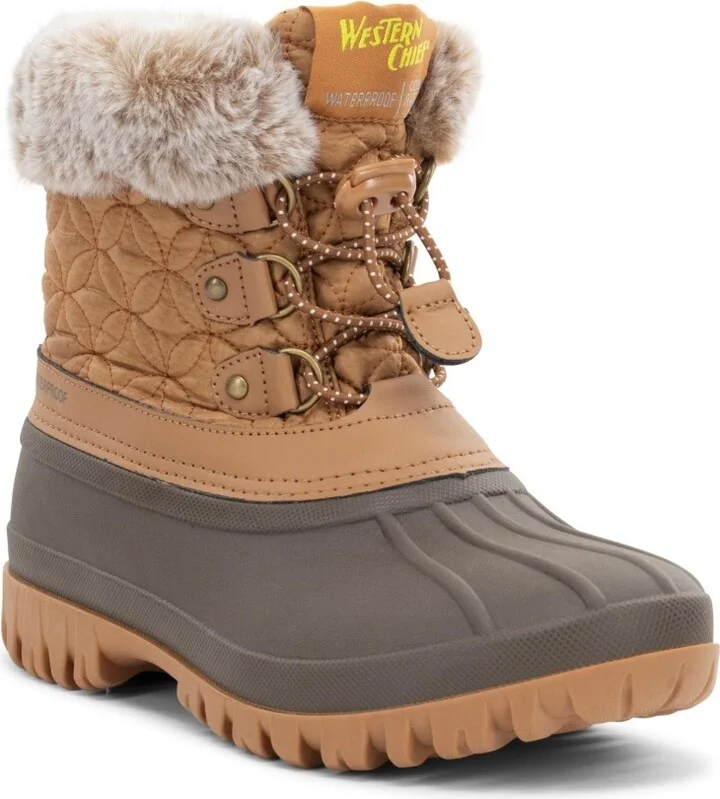 Western Chief Womens Polar Faux Fur Ankle Cold Weather Boot - Image 2