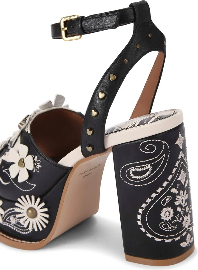Western Floral Ankle Strap Platform Sandal - Image 2