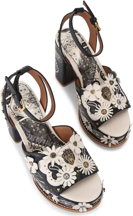 Western Floral Ankle Strap Platform Sandal - Image 3