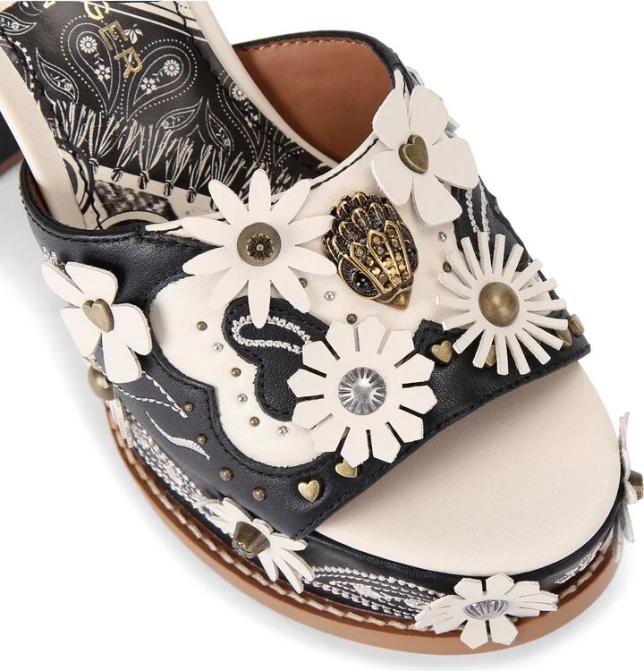 Western Floral Ankle Strap Platform Sandal - Image 5
