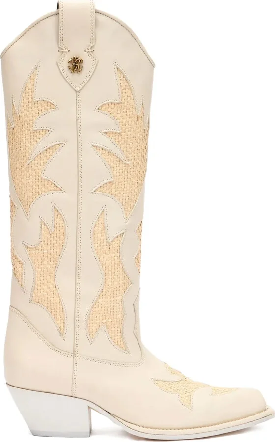 Western-inspired embroidered boots