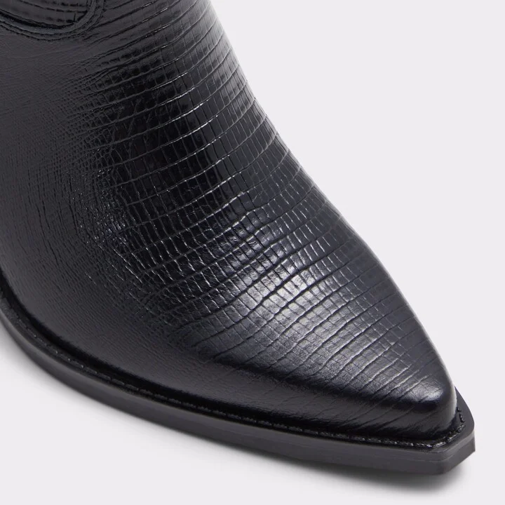 Western knee-high boot - Black - Image 5