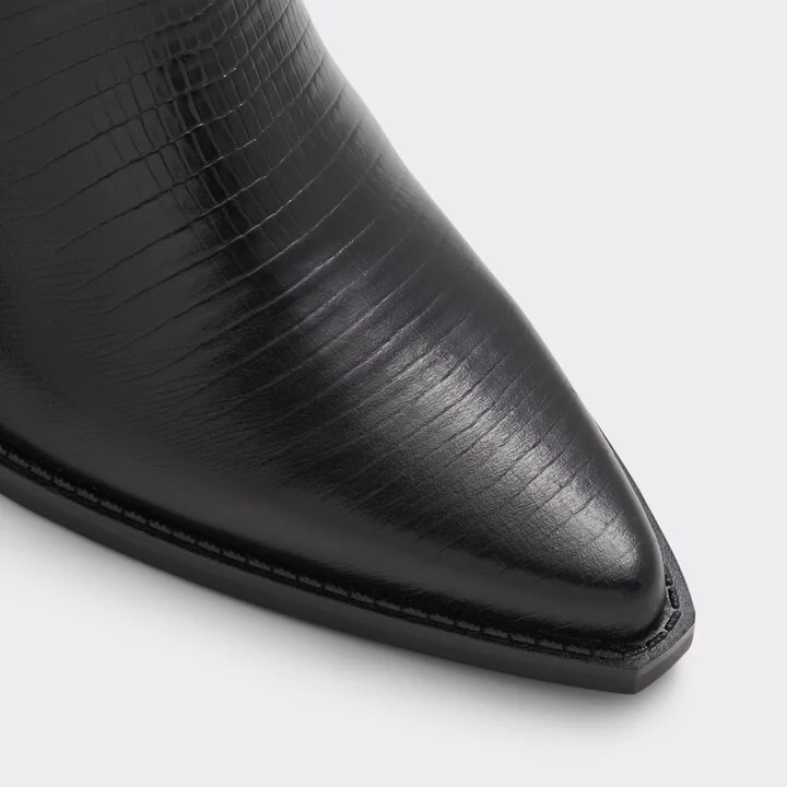Western knee-high boot - Black - Image 5