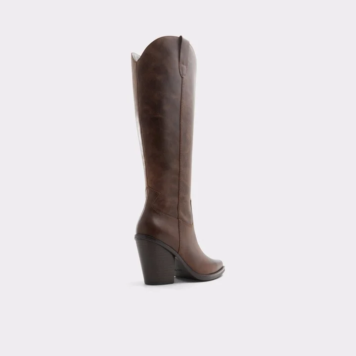 Western knee-high boot - Brown - Image 2