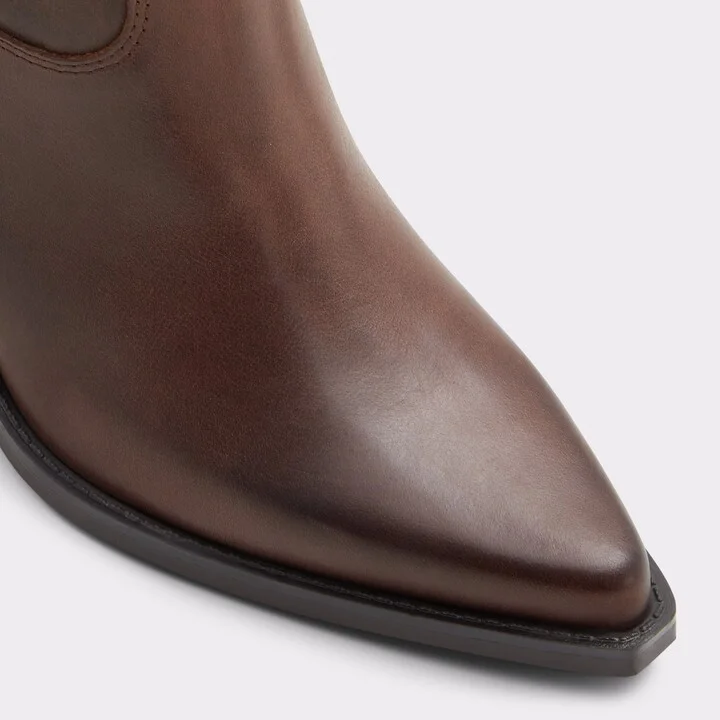 Western knee-high boot - Brown - Image 5