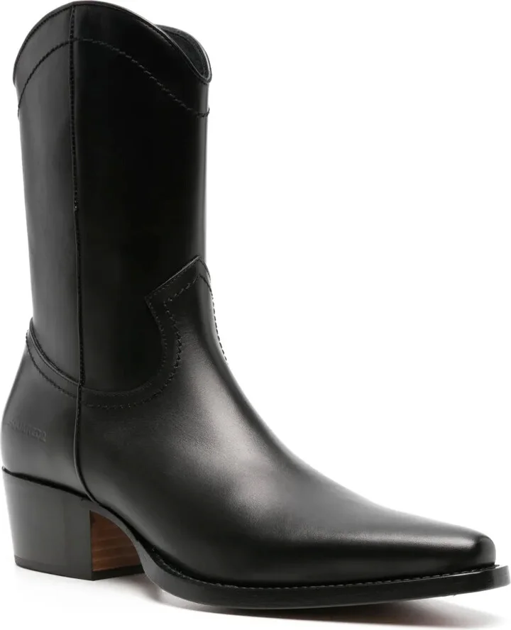 Western leather ankle boots - Image 2