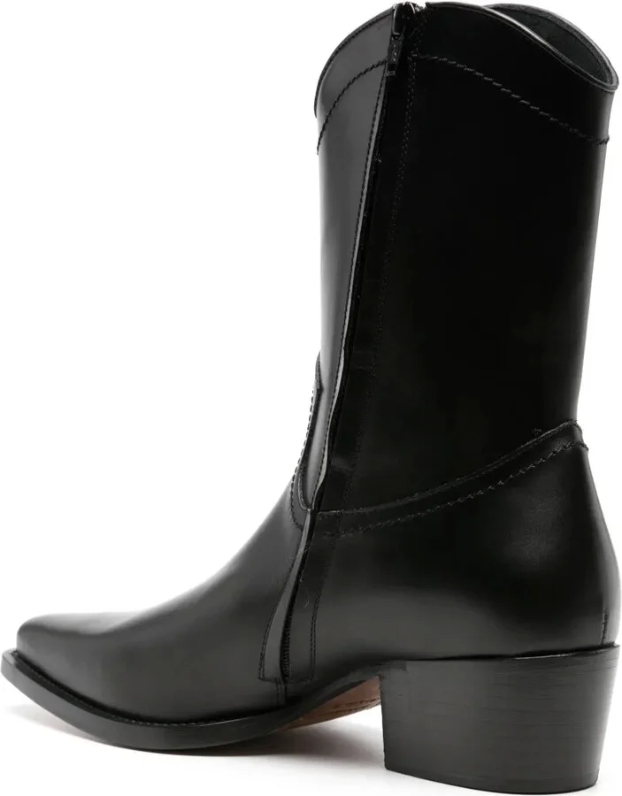 Western leather ankle boots - Image 3