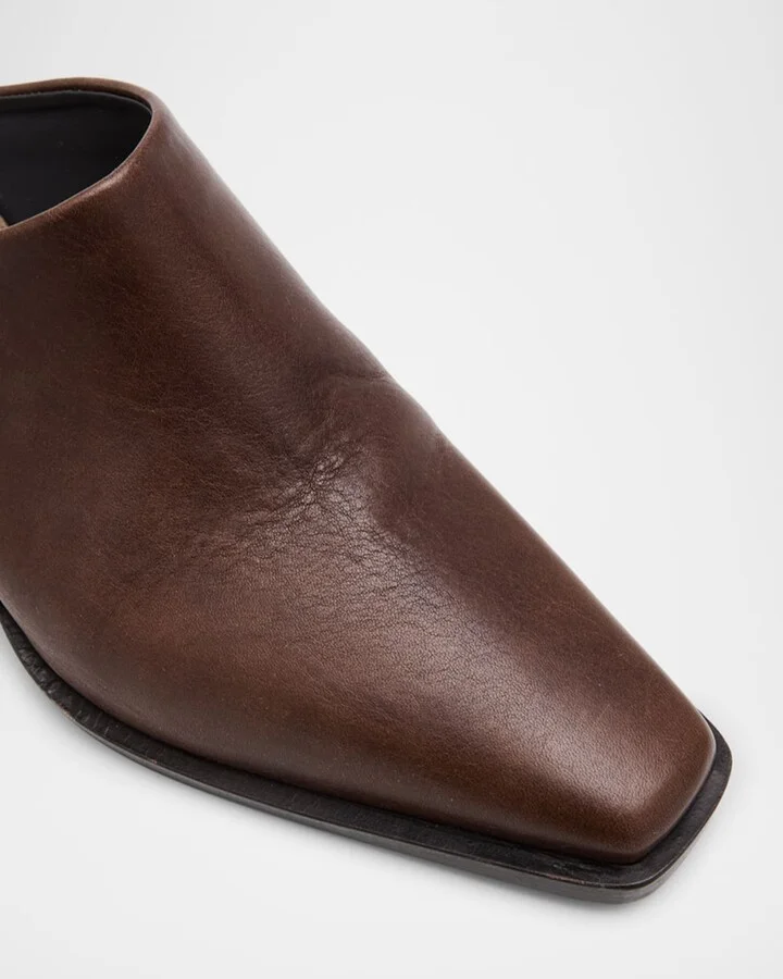 Western Leather Monili-Heel Mules - Image 4