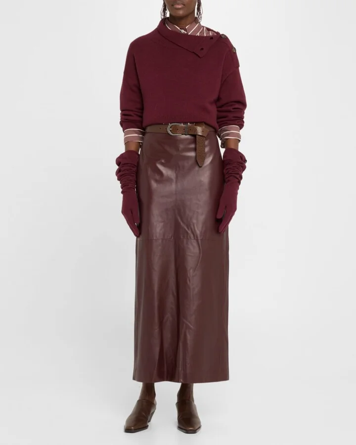 Western Leather Monili-Heel Mules - Image 5