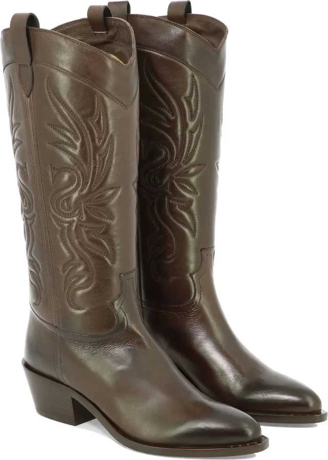 Western-Style Leather Boots - Image 2