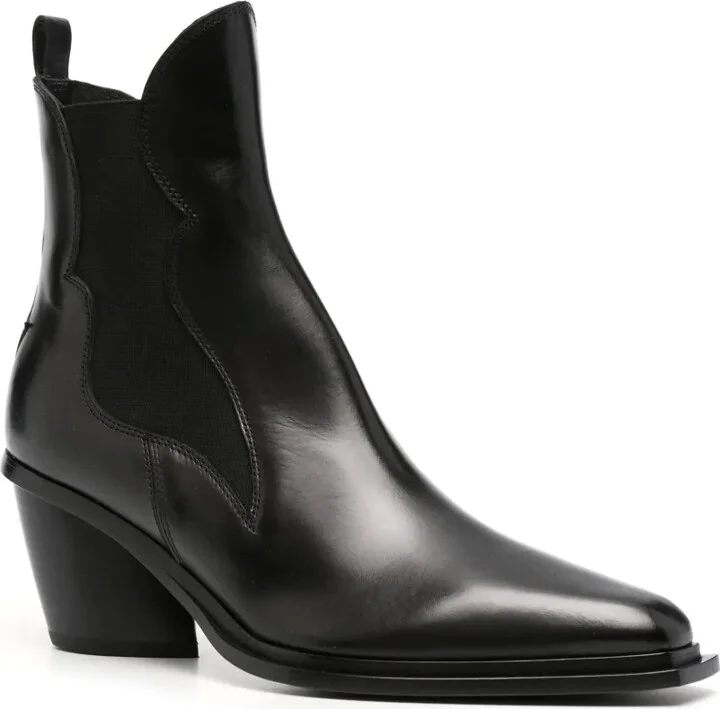 Western-style leather boots - Image 2