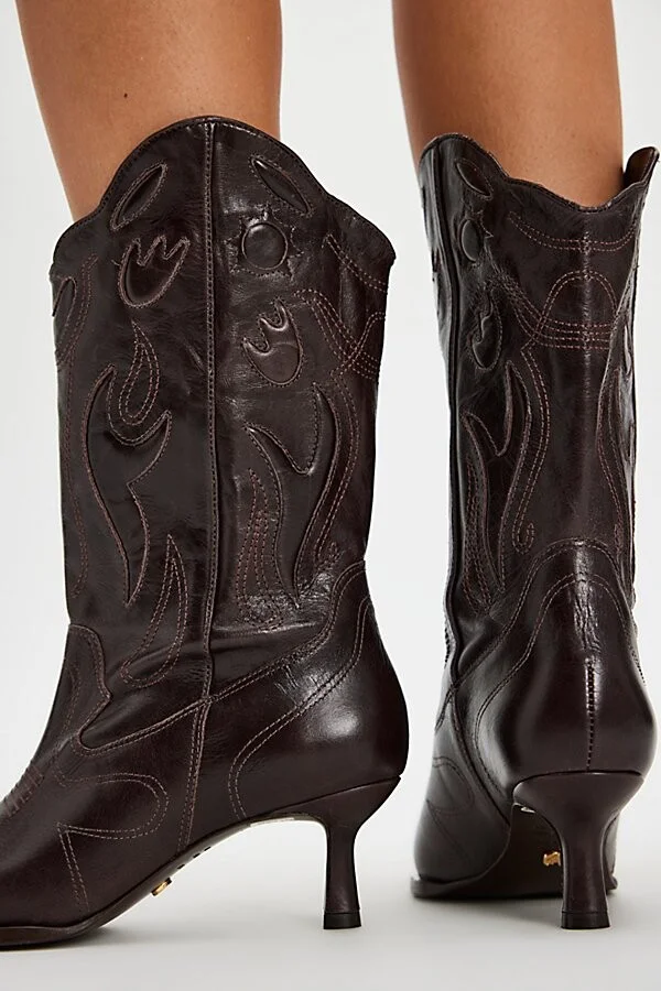 Western Twist Kitten Heels - Image 3