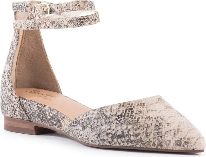 What a Girl Wants Ankle Strap Pointed Toe Flat