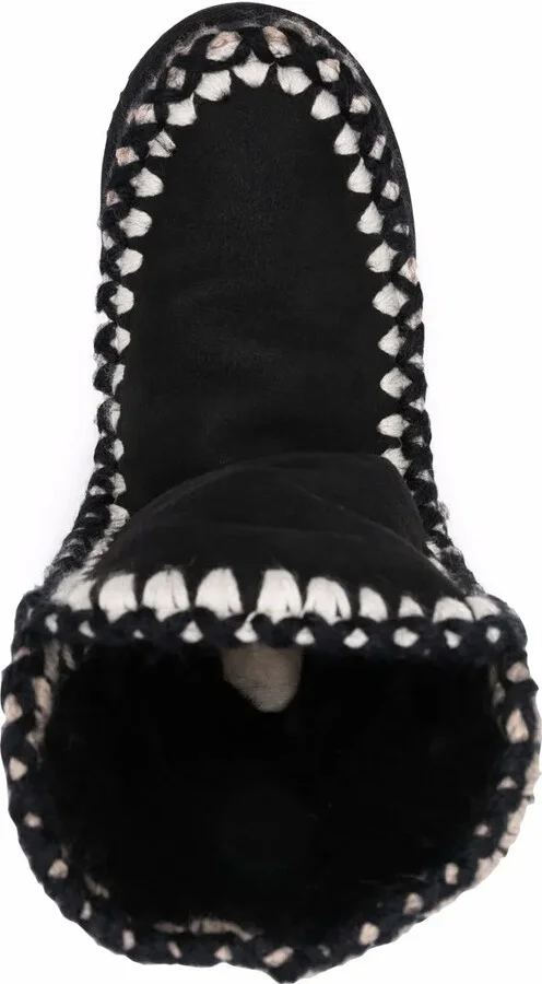 whipstitch-detail suede Eskimo boots - Image 4