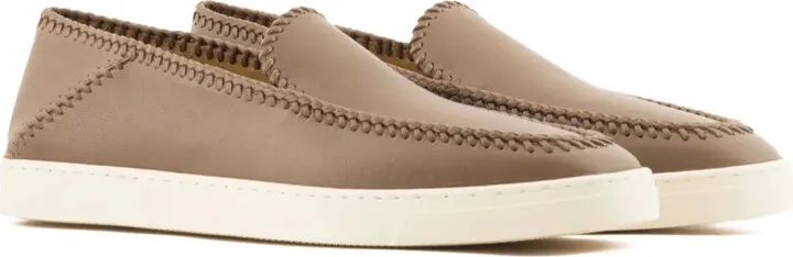 Whipstitch-Embellished Leather Sneakers - Image 2