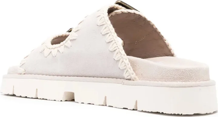 Whipstitch-Trim Calf-Suede Slides - Image 3